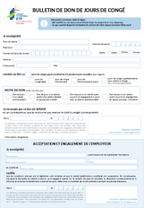 Bulletin de don de jours de congé